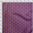 thumbnail image 3 of oneOone Silk Tabby Fabric Leaves Block Printed Fabric 1 Yard 42 Inch Wide, 3 of 4