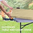 thumbnail image 4 of Kyusrd Summer Outdoor Patio Deals！Picni-c Table and Fitted Tablecloth Cover, 3-Piece Set, Backing Elastic Wipeable Cloth Tablecloth for Home Indoor, 4 of 6