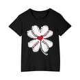 thumbnail image 2 of EGNMCR T-Shirts & Blouses à Manches Courtes Col Rond pour Tout-Petits Garçons Filles Coton Mode Mignon Col Rond Imprimé Tee Manches Courtes Girl Blouse, 2 of 5