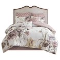 thumbnail image 1 of Madison Park Cassandra Ensemble de Literie 8 Pcs en Percale de Coton Imprimé Rose, 1 of 17