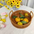 thumbnail image 4 of Pisexur Small Wicker Basket,Rattan Bread Baskets Round Woven Fruit Bowls Key Holders Stackable for Storage, Snack, Fruit, Vegetable Natural Small Basket, 4 of 6