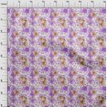 thumbnail image 4 of oneOone Viscose Jersey Brown Fabric Asian Floral Craft Projects Decor Fabric Printed By The Yard 60 Inch Wide, 4 of 4