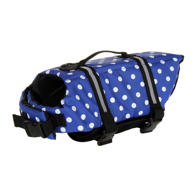 Meitianfacai Pet Dog Life Swimming Jacket Float Vest Buoyancy Aid Vest Costume Adjustable Pet Dog Swimsuits Dog Life Vest for Small Medium Large Dogs (Blue- S)