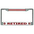 thumbnail image 1 of Cadre de Plaque d'Immatriculation Chrome Firefighter Retired 2, 1 of 1