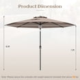 thumbnail image 3 of Gymax Parasol de Patio 300 cm, Parasol de Marché Extérieur Robuste avec Mécanisme d'Inclinaison, 3 of 10