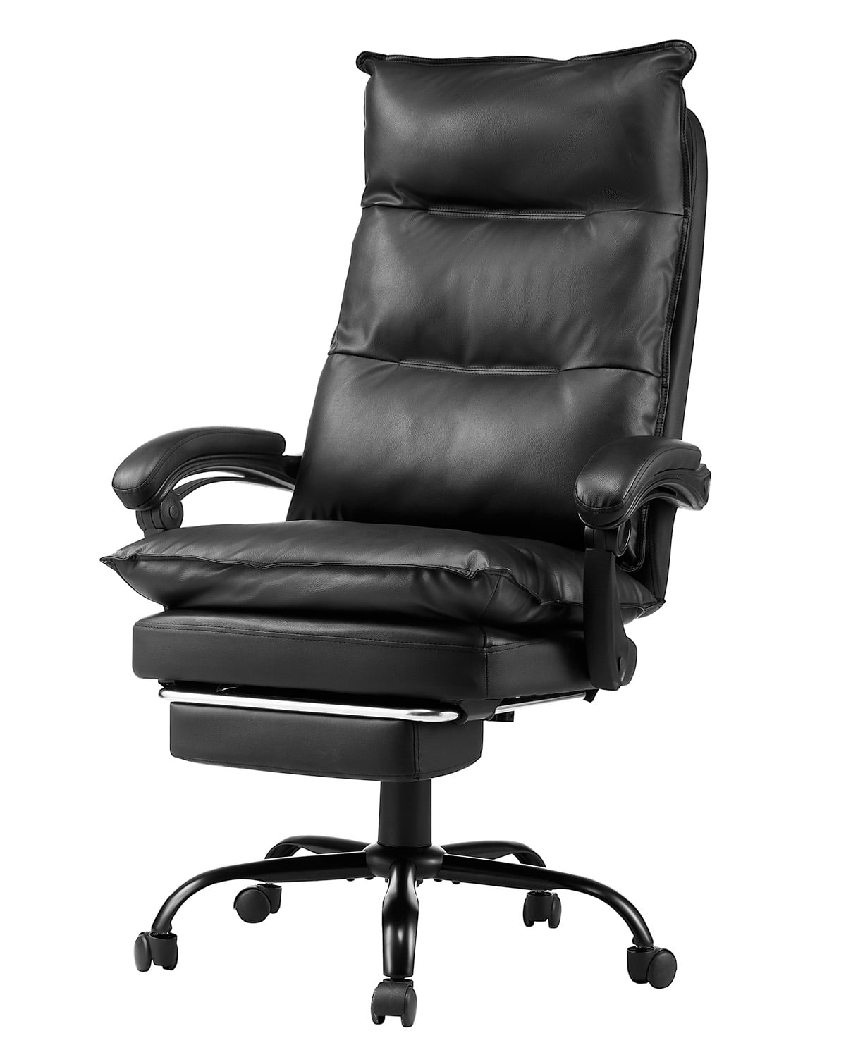 KFFKFF Executive Office Chair with Footrest, 400lb Capacity Office Chair with Lumbar Pillow, Heavy Duty Ergonomic Chair