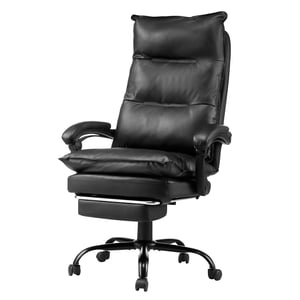KFFKFF Président du Bureau exécutif avec repose-pieds, 400lb chaise de bureau avec Oreiller Lombaire, Chaise Ergonomie de Lourde Fonction
