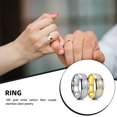 thumbnail image 4 of letairis Stainless Steel Ring Jewelry Delicate Rings Dressing Up Decorative Accessory for Wedding Engagement Party Daily Working Gold Size 10, 4 of 8