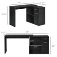 thumbnail image 3 of HOMCOM Bureau en L Table d'Ordinateur d'Angle avec Rangement pour Bureau à Domicile, 3 of 9