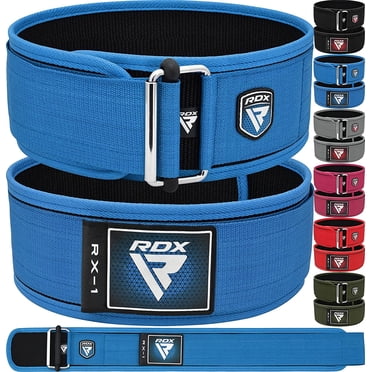 RDX Weight Lifting Belt 4 Adjustable Back Lumbar Support Bodybuilding, Powerlifting Functional Strength Training Core Exercise Fitness Workout Squats Deadlifts, Home Gym Equipment