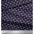 thumbnail image 3 of Soimoi Purple polyester Crepe Fabric Leaves Leaves Printed Fabric 1 Yard 42 Inch Wide, 3 of 3