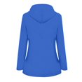 thumbnail image 3 of HTNBO Hooded Solid Color Rain Coats for Women Outdoor Windproof Plus Size Rain Jackets, 3 of 3