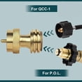 thumbnail image 2 of GASPRO 1lb Propane Tank Adapter, 20lb to 1lb Converter, Hook Up Small Propane Tanks When 20lb Ran Out, Solid Brass, 2 of 6