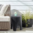 thumbnail image 2 of Meridian Furniture Foligno Table d'Appoint en Béton Noir pour Intérieur/extérieur, 2 of 8