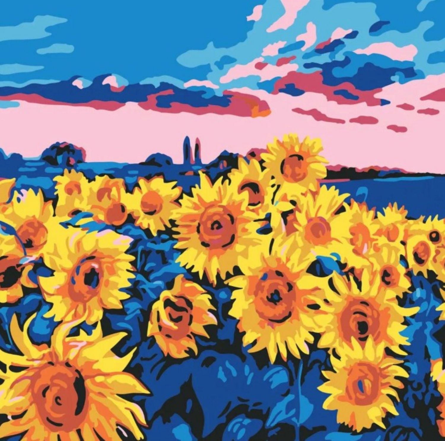 Plaid Modern-Paint-By-Number Kit, Sunflower Meadow