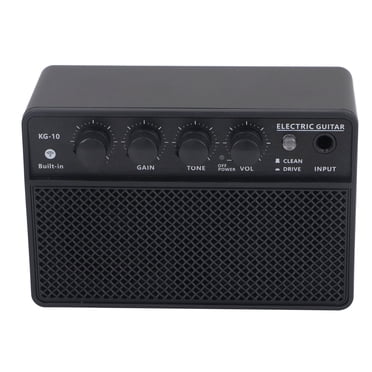 Portable Electric Guitar Amp, Mini Electric Guitar Amp Huge Sound Distortion Dual Channels Lightweight Rechargeable 10W  for Practice