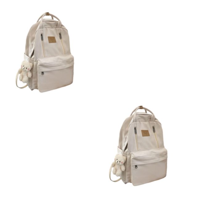 relayinert Fabric Shoulder Bag Reliable Partner For Everyday Adventures Multi-functional beige 32*12*42cm 2Set