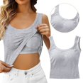 thumbnail image 2 of TIWEKE Camisoles à Bretelles Spaghetti Ajustables pour Femmes avec Soutien-Gorge Intégré - Camisoles de Base pour Superposition pour Chaque Garde-Robe, Taille M, 2 of 9