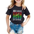 thumbnail image 4 of FhsagQ Mode Décontractée Imprimée pour Garçon et Fille, Col Rond, Manches Courtes, T-Shirt Ample, Noir, 10-11 Ans, 4 of 4