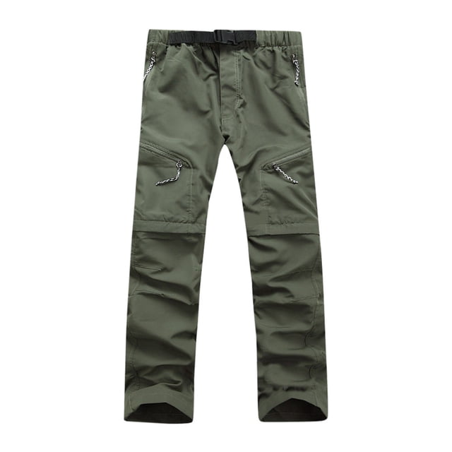 Pantalon de Randonnée Extensible pour Hommes - Pantalon Léger et Déperlant pour le Camping et la Pêche