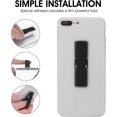 thumbnail image 2 of LAICAIW Finger Strap Phone Holder, 4 Pcs Cell Phone Grip Holder Elastic Kickstand for Mobile Phone Finger Holder Compatible with Smartphones, Small Tablets (Black), 2 of 7
