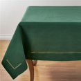 thumbnail image 1 of SARO 6307.JG60S 60 in. Square Classic Hemstitch Border Tablecloth - Jasper Green, 1 of 4