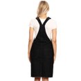 thumbnail image 2 of Junior Womens Distressed Denim Adjustable Strap Overall Dress, Black, Small, 2 of 5