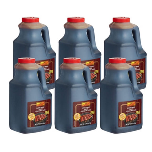 Lee Kum Kee 5.3 lb. Sushi Unagi Sauce - 6/Case – Bulk Premium Japanese Eel Sauce Glaze, High-Viscosity Sweet & Savory Soy Sake Reduction for Sushi Bars, Restaurants, and Poke Stations