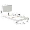 thumbnail image 3 of Portland Twin Solid Wood Foundation Bed in White, 3 of 4
