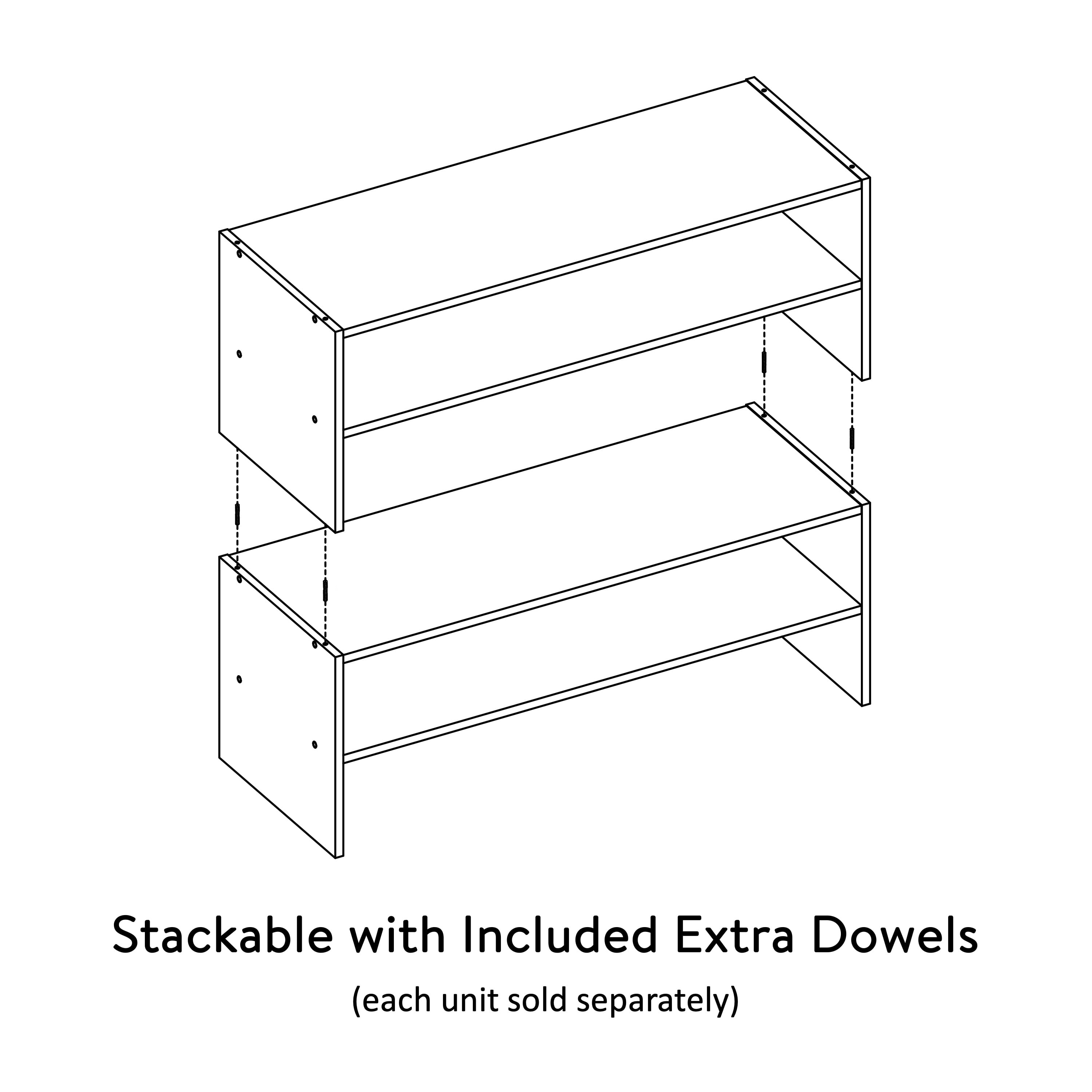 Mainstays 31" 2-Tier Stackable Shoe Rack, Espresso