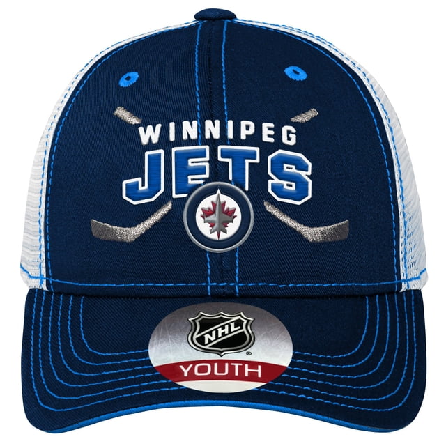 Youth Winnipeg Jets Lockup Meshback Adjustable Hat - Size Youth