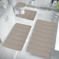 thumbnail image 1 of RXIRUCGD Foam Bath Mat 4 Set Bathroom Rugs For 4 Pcs Toilet Mats Universal Soft Comfortable Water Absorption Non-Slip Thick Machine Washable Easier To Dry Dark, 1 of 9