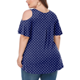 thumbnail image 3 of CHUANK Women‘s Plus Size Cold Shoulder Tunic Top Summer Short Sleeve Blouse, 3 of 7