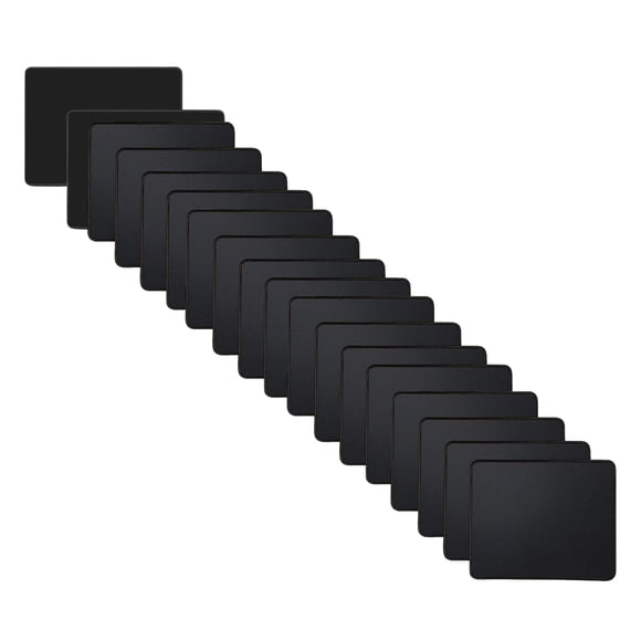 Kriture Mouse Pad 18 Pack with Stitched Edge, Non-Slip Rubber Base, Premium-Textured and Waterproof Mousepad for Computers, Laptop, Office & Home, 10.2x8.3inches, 10mm, Black