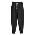 thumbnail image 1 of Ceisia Men Solid Color Loose Casual Pants Elastic Waist Drawstring Sports Gift Work Trousers, 1 of 4