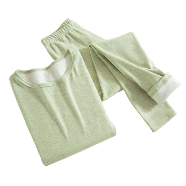 RXMEKW Ensemble de sous-Vêtements Thermiques pour Femmes, Haut à Manches Longues à Col Rond et Bas, Couche de Base Douce et Chaude pour Temps Froid, Superposition Automne et Hiver