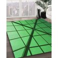 thumbnail image 3 of Ahgly Company Tapis d'Intérieur Ronds Transitionnels Verts Lavables à la Machine, 4 Pieds Rond, 3 of 7