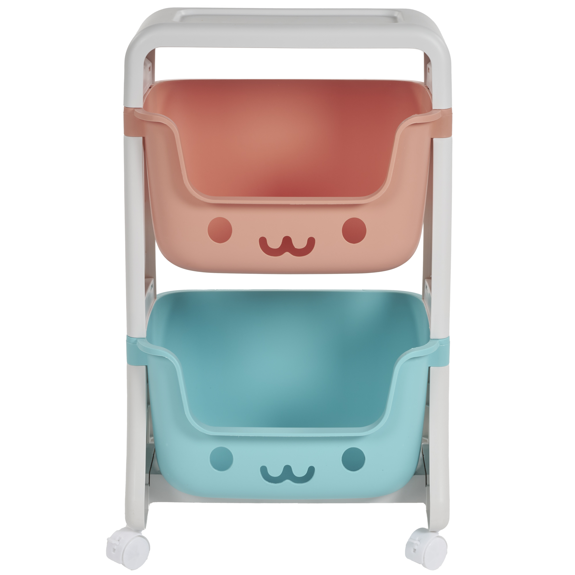 neatfreak! kids Chariot de rangement roulant à 2 niveaux, plastique