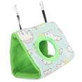 thumbnail image 4 of Pet Hammock, Washable Triangular Shape Pet Supplies Green Bottom Bird Hanging Bed Bird Hanging House  For Bird Cage M Bear Pattern And Green Bottom, 4 of 8