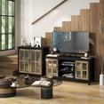 thumbnail image 2 of HOMCOM Buffet de Cuisine avec Portes en Verre Armoire Buffet Armoire d'Accent, 2 of 10