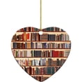 thumbnail image 2 of Cqxid Hangs Under $5 Book Lovers Heart Decorations Reading Books Christmas Decorations Librarian Books Decorations Books Stack Pendants, 2 of 7