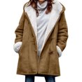 thumbnail image 1 of Innerwin Veste à Manches Longues Manteau pour Femmes Boutons de Vacances Ample Extérieur Kaki 4TG, 1 of 3