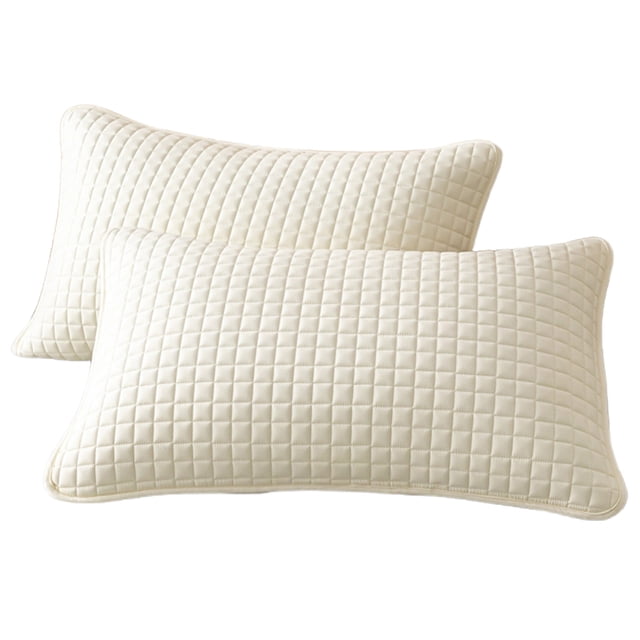 Standard Pillow Protectors Pillow Protective Cover Pillow Protective Cover Standard Size Cotton Pillow Protective Cover Breathable, Skin Friendly, Waterproof, Oil Proof, Dirt Proof 2-Piece Set