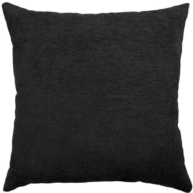 Decorative Cushion, Chenille, Black 2-pack 20X20