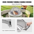 thumbnail image 4 of VEVOR Firepit Spark Screen Lid, 40" Diameter, Outdoor Firepit Ring Cover Round Accessories, Fire Pit Metal Cover, Easy-Opening, 4 of 9