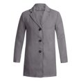thumbnail image 3 of Qertyioot Hauts pour Hommes Automne Hiver Décontracté Manches Longues Bouton Veste Mode, 3 of 6