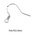 thumbnail image 3 of Redempat 1 Pair Earring Hook Earhook Hooks Fitting Jewelry Making Findings Silver, 3 of 6
