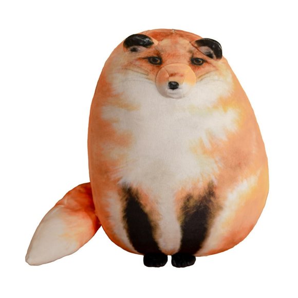 Peluche Animal Manul Leopard Cat Fox Poupée Peluches Fermeture Éclair Invisible Coussin Décoratif Ornement Simulation Animal en Peluche Cat Poupée Coussin en Peluche Jouet Cadeau d'Anniversaire