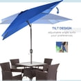 thumbnail image 4 of Outsunny Parasol de Patio 6,5 X 10 Pi, Parasol Rectangulaire de Marché, Bleu Foncé, 4 of 10