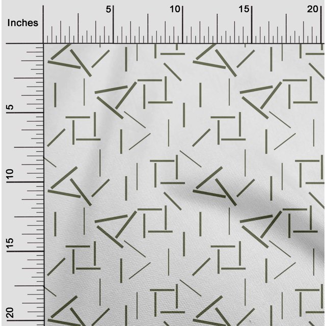 oneOone Organic Cotton Voile Fabric Line Geometric Print Sewing Fabric BTY 42 Inch Wide